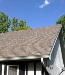 After Removal of Leaf Guard and Installation of Gutter